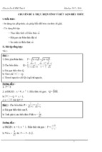 Tài liệu bồi dưỡng học sinh lớp 9 môn toán sưu tầm (3)