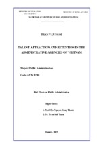 Talent attraction and retention in the administrative agencies of vietnam