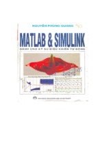 Matlab & Simulink Dành Cho Kỹ Sư Điều Khiển Tự Động