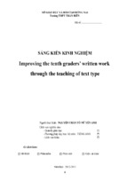Skkn improving the tenth graders’ written work through the teaching of text type.