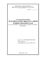 Skkn teaching study skills in a high school english class (dạy kĩ năng học tập trong lớp học tiếng anh ở trường phổ thông)