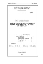 Skkn arousing students’ interest in reading