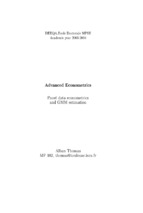 Advanced econometrics   panel data econometrics and gmm estimation