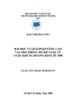 Bài học và giải pháp nâng cao vai trò thông tin kế toán từ cuộc khủng hoảng kinh tế 2008 ( www.sites.google.com/site/thuvientailieuvip )