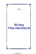 Bài giảng trồng rừng phòng hộ ( www.sites.google.com/site/thuvientailieuvip )
