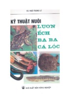 Ebook kỹ thuật nuôi lươn, ếch, ba ba, cá lóc   ks. ngô trọng lư ( www.sites.google.com/site/thuvientailieuvip )