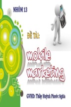 Mobile marketing tiếp thị qua điện thoại di động ( www.sites.google.com/site/thuvientailieuvip )