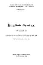 Ebook english syntax (tài liệu ôn thi tuyển sinh sau đại học chuyên ngành giảng dạy tiếng anh)   phần 1   tô minh thanh ( www.sites.google.com/site/thuvientailieuvip )