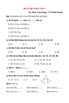Bài tập cơ bản và nâng cao môn toán lớp 1