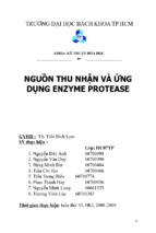 Nguon thu nhan va ung dung enzyme protease