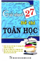 Giai nhanh 27 de thi toan hoc (nxb dai hoc quoc gia 2010)   pham trong thu, 246 trang (nxpowerlite copy)
