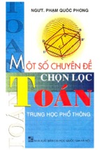 Mot so chuyen de chon loc toan thpt (nxb dai hoc quoc gia 2009)   pham quoc phong, 167 trang (nxpowerlite copy)