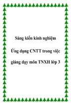 Skkn ứng dụng cntt trong việc giảng dạy môn tnxh lớp 3