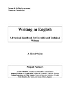 Writing in english   a practical handbook for scientific and technical writers
