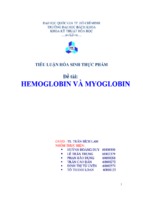 Đề tài hemoglobin và myoglobin