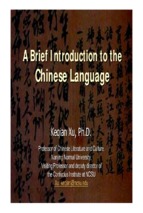 A brief introduction of chinese language