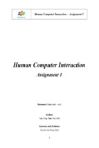 Human computer interaction assignment 1