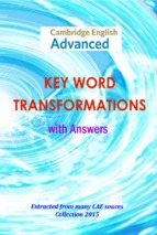 Advanced key word transformation with answer.