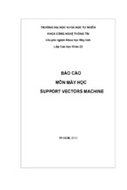 Báo cáo môn máy học support vectors machine