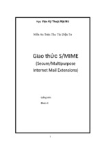 Giao thức smime (securemultipurposeinternet mail extensions)
