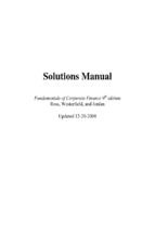 Solutions Manual - Fundamentals of Corporate Finance 9th Edition 