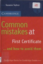 Common mistakes at first certificate fce.