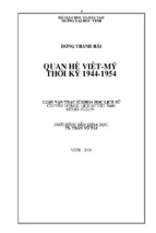 Quan hệ Việt - Mỹ giai đoạn 1944 - 1954