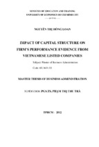 Impact of capital structure on firm's performance evidence from vietnamese listed companies
