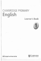 Cambridge primary english 1 learner's book