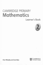 Cambridge primary mathematics learner's book 2