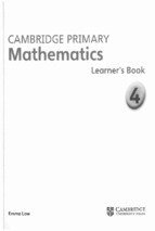 Cambridge primary mathematics learner's book 4