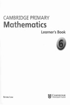 Cambridge primary mathematics learner's book 6