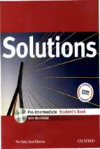 Solutionspre intermediate students book