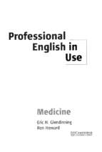 Professional english  in use medicine