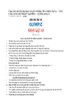 Câu hỏi ôn thi olympic truyền thống 30