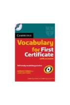 Vocabulary for fce (student's book) 