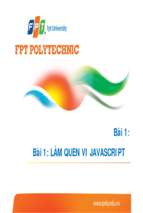 Đại học FPT - JavaScript - Bài 1: Làm quen với javascript