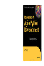 Foundations of agile python development