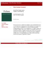 Python developer's handbook