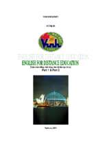 English for distance education (Giáo trình tiếng Anh dùng cho hệ đào tạo từ xa): Phần 1