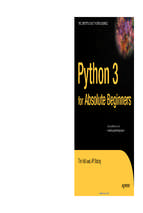 Python 3 for absolute beginners