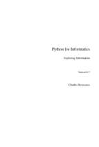 Python for informatics exploring information