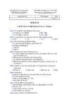 Bộ đề thi học kỳ I cho Địa LÝ 10 ( chuẩn )