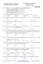 Bộ đề trắc nghiệm ôn tập học kì 1 môn toán 34