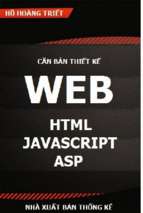 CĂN BẢN THIẾT KẾ WEB HTML JAVA SCRIP ASP
