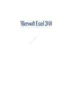 Bài giảng microsoft excel 2010