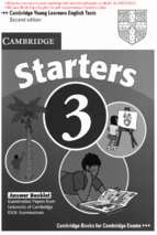 Starters 3 answer booklet
