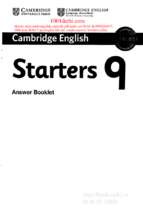 Starters 9 answer booklet 