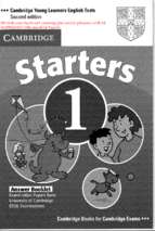 Starters 1 answer booklet