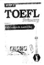 Toefl primary step 2 book 1 keys (Đáp án sách toefl primary step 2)